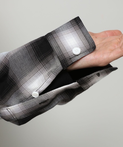 3.3 Field Trip （3.3フィールドトリップ）の「3.3 Field Trip／オンブレシャツ2（シャツ/ブラウス・メンズ・ブルー/グリーン/ブラック・FREE）」の6枚目の写真