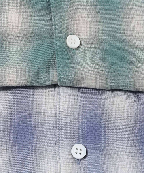 3.3 Field Trip （3.3フィールドトリップ）の「3.3 Field Trip／オンブレシャツ2（シャツ/ブラウス・メンズ・ブルー/グリーン/ブラック・FREE）」の9枚目の写真