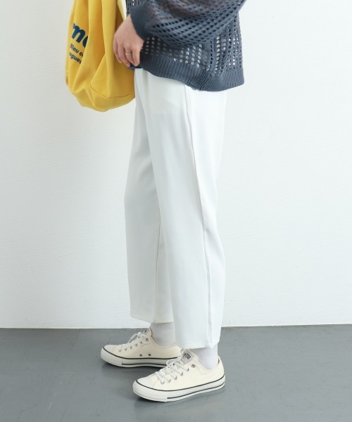 Miniministore(ミニミニストア)の「セミワイドパンツ カラーパンツ 9分丈(スラックス・レディース・ブルー/ブラック/ピンク/ホワイト/ダークグレー/フューシャピンク・L/XL/M)」の12枚目の写真