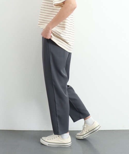 Miniministore(ミニミニストア)の「セミワイドパンツ カラーパンツ 9分丈(スラックス・レディース・ブルー/ブラック/ピンク/ホワイト/ダークグレー/フューシャピンク・L/XL/M)」の18枚目の写真