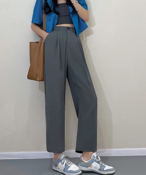 Miniministore(ミニミニストア)の「セミワイドパンツ カラーパンツ 9分丈(スラックス・レディース・ブルー/ブラック/ピンク/ホワイト/ダークグレー/フューシャピンク・L/XL/M)」の22枚目の写真