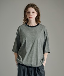 WETTEMPT（ウィテンプト）の「CREW NECK DRAW CORD BORDER TEE / クルーネックドローコードボーダーT（Tシャツ/カットソー）」