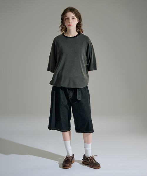 WETTEMPT(ウィテンプト)の「CREW NECK DRAW CORD BORDER TEE / クルーネックドローコードボーダーT(Tシャツ/カットソー・メンズ・グレイッシュブルー/オフホワイト/ネイビー/グリーン/ブラック/ブラック系その他/ブラウン/ネイビー系/ホワイト/グレー/ブラック系その他2・SMALL/LARGE/MEDIUM)」の20枚目の写真