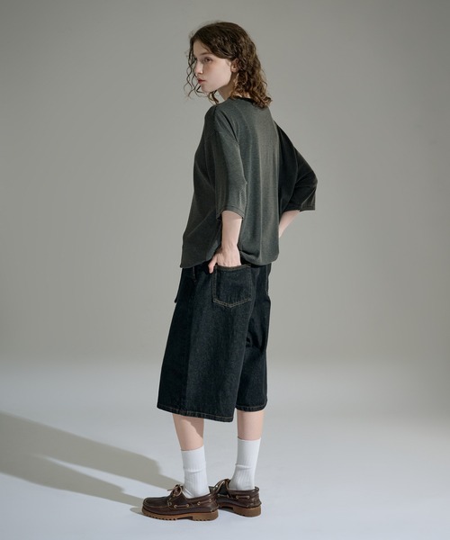 WETTEMPT(ウィテンプト)の「CREW NECK DRAW CORD BORDER TEE / クルーネックドローコードボーダーT(Tシャツ/カットソー・メンズ・グレイッシュブルー/オフホワイト/ネイビー/グリーン/ブラック/ブラック系その他/ブラウン/ネイビー系/ホワイト/グレー/ブラック系その他2・SMALL/LARGE/MEDIUM)」の19枚目の写真