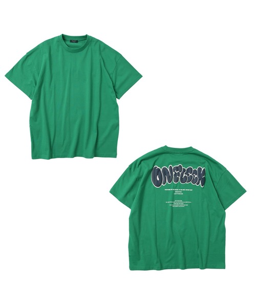 STREET】バックグラフィック発泡プリントビッグ半袖Tシャツ（T