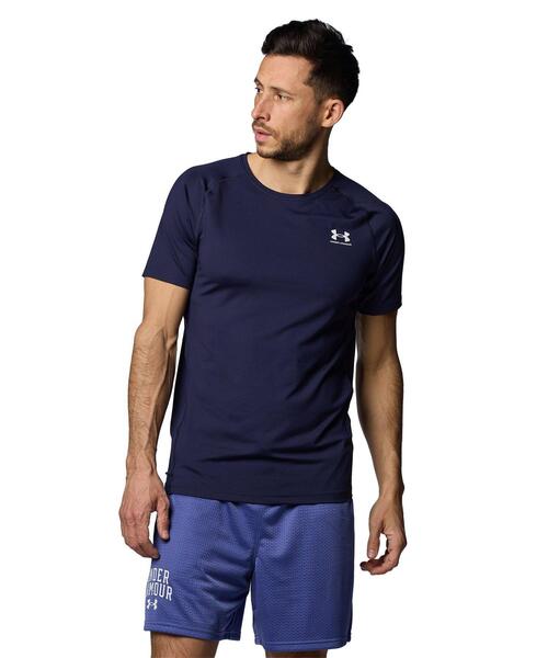UNDER ARMOUR(アンダーアーマー)の「UAヒートギア フィッティド ショートスリーブ シャツ(トレーニング/メンズ)(Tシャツ/カットソー・メンズ・ネイビー・XL/S/M/2XL/L/3XL)」の1枚目の写真