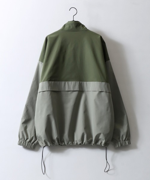 SITRY(シトリー)の「Stand Anorak Jacket/アノラックジャケット トラックジャケット ハーフジップ スタンドネック プルオーバー(ブルゾン・メンズ・グレー系その他/グリーン系その他/ブラック・L/LL/M)」の14枚目の写真
