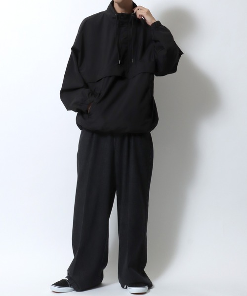 SITRY(シトリー)の「Stand Anorak Jacket/アノラックジャケット トラックジャケット ハーフジップ スタンドネック プルオーバー(ブルゾン・メンズ・グレー系その他/グリーン系その他/ブラック・L/LL/M)」の20枚目の写真