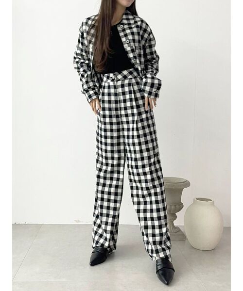 セール】ブロックチェックストレートパンツ（その他パンツ）｜CALNAMUR  