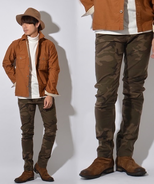 SHIPS JET BLUE(シップスジェットブルー)の「SHIPS JET BLUE(シップス ジェットブルー): NEWテーパードチノパンツ【迷彩】(その他パンツ・メンズ・ダークグリーン/ライトオリーブ・SMALL/LARGE/MEDIUM)」の1枚目の写真