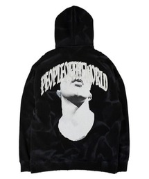 PEOPLE OF THE WORLD | 韓国ブランド PEOPLE OF THE WORLD ピープル オブ ザ ワールド Damage Overhood プルオーバー ダメージパーカー ダメージフーディー バックプリント 長袖トップス オーバーサイズ 韓国ファッション ストリートファッション(パーカー)