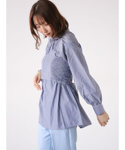 Te chichi TERRASSE(テチチテラス)の「ビスチェセットスタンドネックブラウス(シャツ/ブラウス・レディース・ホワイト/オフホワイト/ネイビー・F)」の10枚目の写真