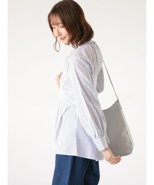 Te chichi TERRASSE(テチチテラス)の「ビスチェセットスタンドネックブラウス(シャツ/ブラウス・レディース・ホワイト/オフホワイト/ネイビー・F)」の15枚目の写真