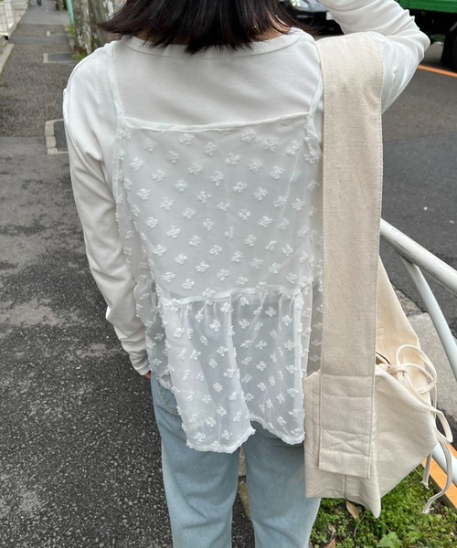 mebole(メボレ)の「フラワーシアーキャミソール(キャミソール・レディース・ホワイト・FREE)」の15枚目の写真