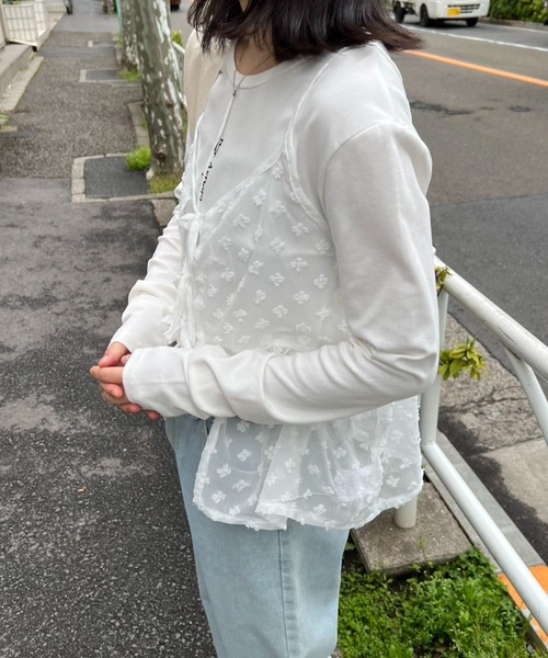 mebole(メボレ)の「フラワーシアーキャミソール(キャミソール・レディース・ホワイト・FREE)」の11枚目の写真