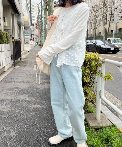 mebole(メボレ)の「フラワーシアーキャミソール(キャミソール・レディース・ホワイト・FREE)」の16枚目の写真