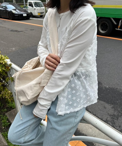 mebole(メボレ)の「フラワーシアーキャミソール(キャミソール・レディース・ホワイト・FREE)」の14枚目の写真