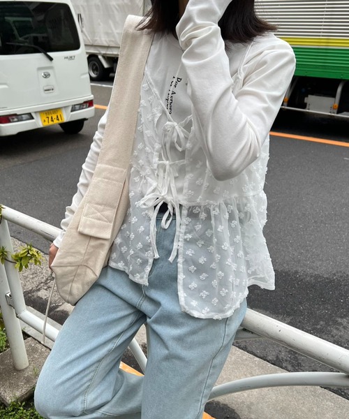 mebole(メボレ)の「フラワーシアーキャミソール(キャミソール・レディース・ホワイト・FREE)」の12枚目の写真