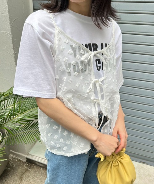 mebole(メボレ)の「フラワーシアーキャミソール(キャミソール・レディース・ホワイト・FREE)」の17枚目の写真