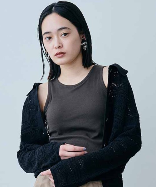 MEDE19F（メデジュウキュウ）の「ＭＥＤＥ１９Ｆ　カップ付きアメスリタンクトップ（タンクトップ・レディース・ブラウン/チャコール・MEDIUM）」の2枚目の写真