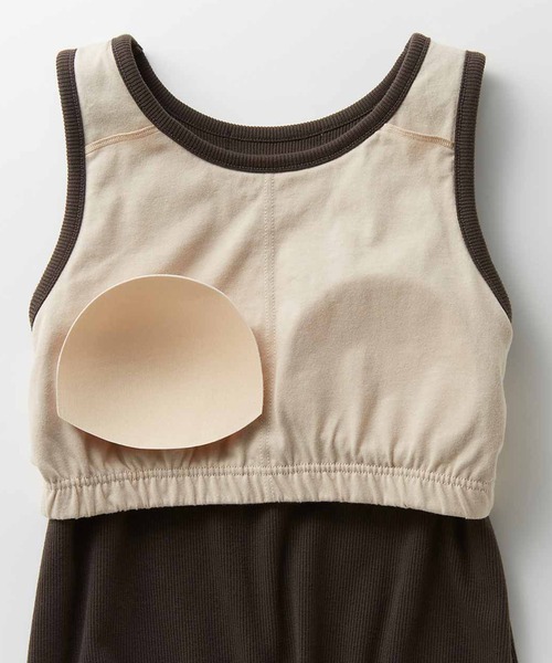 MEDE19F（メデジュウキュウ）の「ＭＥＤＥ１９Ｆ　カップ付きアメスリタンクトップ（タンクトップ・レディース・ブラウン/チャコール・MEDIUM）」の7枚目の写真