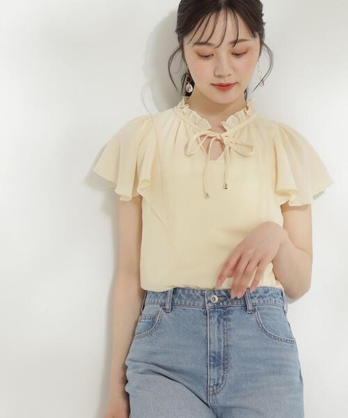 PROPORTION BODY DRESSING(プロポーションボディドレッシング)の「楊柳ラッフルブラウス / 1214110503(シャツ/ブラウス・レディース・イエロー/ホワイト/ブルー・SMALL/MEDIUM)」の13枚目の写真