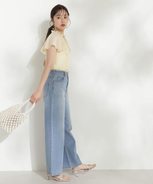 PROPORTION BODY DRESSING(プロポーションボディドレッシング)の「楊柳ラッフルブラウス / 1214110503(シャツ/ブラウス・レディース・イエロー/ホワイト/ブルー・SMALL/MEDIUM)」の16枚目の写真