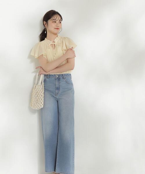 PROPORTION BODY DRESSING(プロポーションボディドレッシング)の「楊柳ラッフルブラウス / 1214110503(シャツ/ブラウス・レディース・イエロー/ホワイト/ブルー・SMALL/MEDIUM)」の17枚目の写真