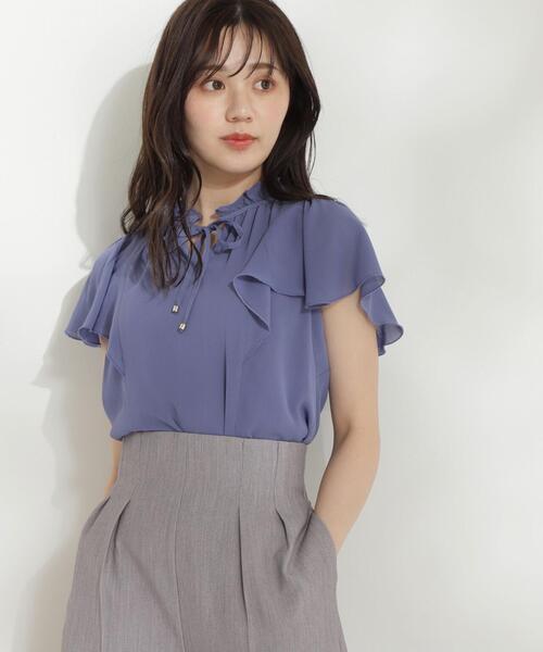 PROPORTION BODY DRESSING(プロポーションボディドレッシング)の「楊柳ラッフルブラウス / 1214110503(シャツ/ブラウス・レディース・イエロー/ホワイト/ブルー・SMALL/MEDIUM)」の20枚目の写真