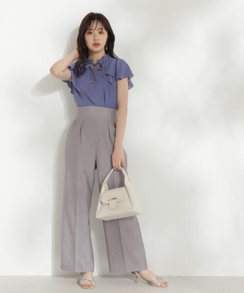 PROPORTION BODY DRESSING(プロポーションボディドレッシング)の「楊柳ラッフルブラウス / 1214110503(シャツ/ブラウス・レディース・イエロー/ホワイト/ブルー・SMALL/MEDIUM)」の21枚目の写真