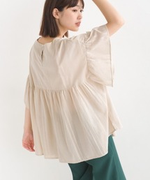 OMNES | コットンドビーギャザー半袖ブラウス(シャツ/ブラウス)
