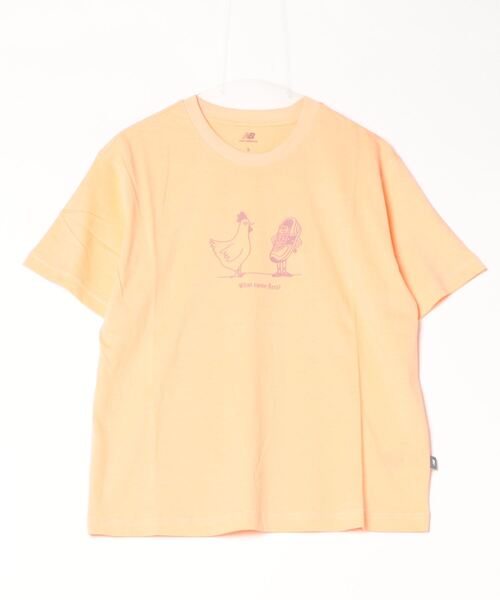 NEW BALANCE(ニューバランス)の「ニューバランス New Balance リラックス ショートスリーブTシャツ_New Balance Chicken Or Shoe(Tシャツ/カットソー・レディース・ベビーピンク/サーモンピンク/ホワイト・S/M/L/XL)」の3枚目の写真