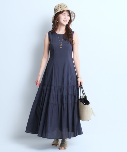 新品☆ ジャスグリッティー ドットワンピース 3way フレア 7分袖