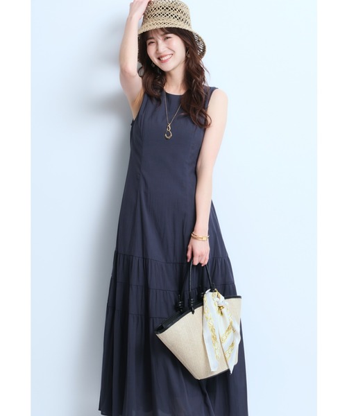 JUSGLITTY /カットワークティアードフレアワンピース /黒Sサイズ JUSGLITTY /カットワークティアードフレアワンピース /黒Sサイズ