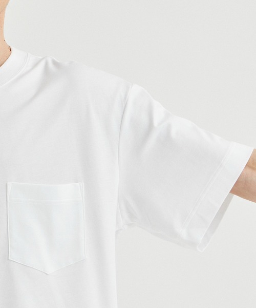 UJOH（ウジョー）の「【UJOH HOMME / ウジョーオム】Slit Half Sleeve T/スリットハーフスリーブTシャツ（Tシャツ/カットソー・メンズ・ブラック/ホワイト・1/2/3）」の9枚目の写真