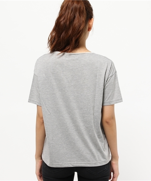 SEVENDAYS=SUNDAY（セブンデイズサンデイ）の「フェイクレイヤード　半袖プルオーバー（Tシャツ/カットソー・レディース・カーキ/杢グレー/ネイビー・MEDIUM/LARGE）」の6枚目の写真