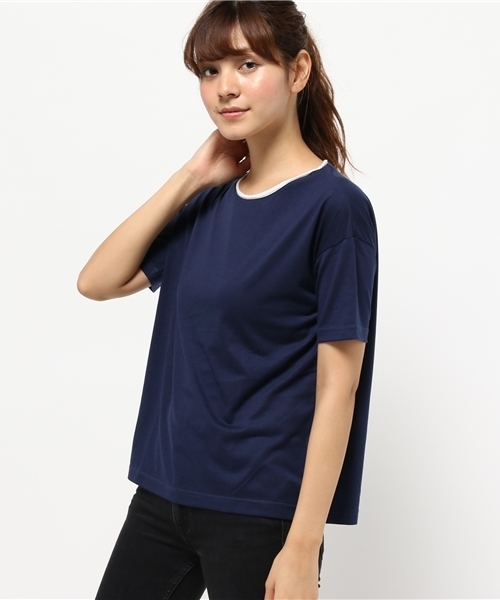 SEVENDAYS=SUNDAY（セブンデイズサンデイ）の「フェイクレイヤード　半袖プルオーバー（Tシャツ/カットソー・レディース・カーキ/杢グレー/ネイビー・MEDIUM/LARGE）」の11枚目の写真