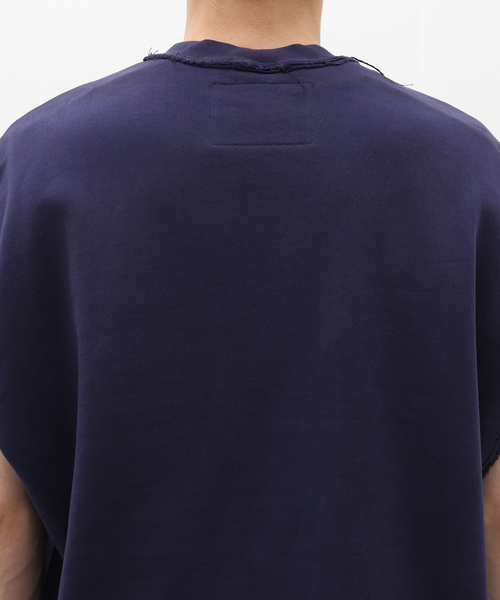 CAMIEL FORTGENS（カミエル フォートへンス）の「CAMIEL FORTGENS (カミエル・フォートヘンス) SLEEVELESS SWEATER 17.02.01.01（ベスト・メンズ・オレンジ/ネイビー・MEDIUM/SMALL）」の5枚目の写真