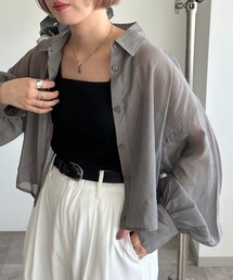 apres jour mignon | クロップドシアーシャツ【ZOZOTOWN限定アイテム】(シャツ/ブラウス)