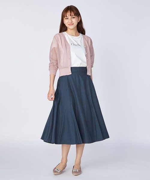 LAISSE PASSE(レッセパッセ)の「【WEB限定カラー】Vネックすかし編みカーディガン(カーディガン/ボレロ・レディース・ネイビー/アイボリー/ミント/ラベンダー/スモークピンク・MEDIUM)」の17枚目の写真