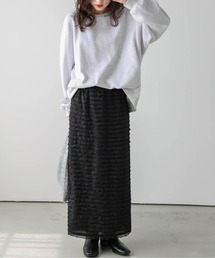 FRINGE JACQUARD SKIRT / フリンジジャガードスカート