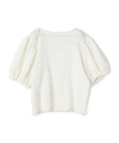 Amourire girl（アムリールガール）の「シャーリングレースTシャツ/ブラウス(130㎝～160㎝)（Tシャツ/カットソー・キッズ・オフホワイト/ブラック・140cm/160cm/150cm/130cm）」の20枚目の写真