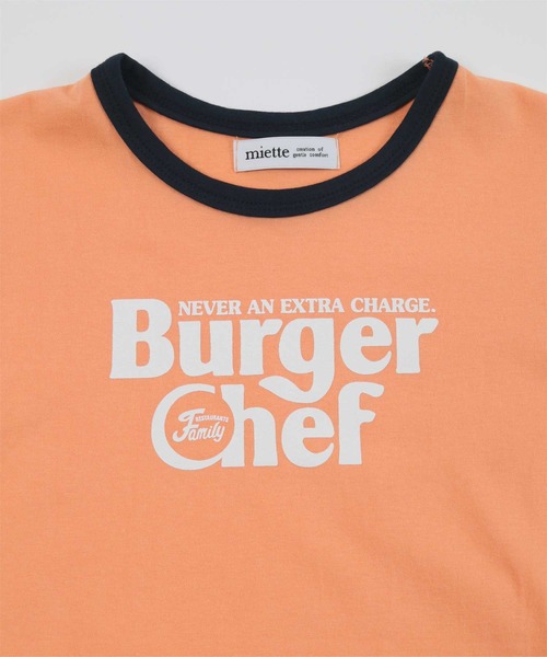 miette（ミエット）の「ロゴプリントクロップドTシャツ（Tシャツ/カットソー・レディース・ブラック/オフホワイト/オレンジ・FREE）」の8枚目の写真