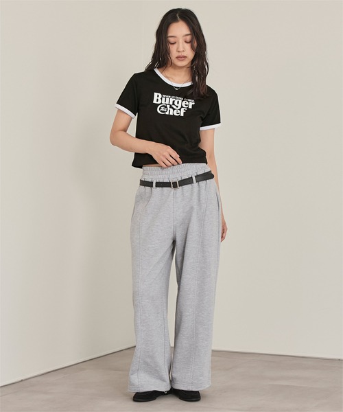 miette（ミエット）の「ロゴプリントクロップドTシャツ（Tシャツ/カットソー・レディース・ブラック/オフホワイト/オレンジ・FREE）」の11枚目の写真