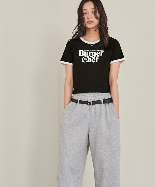 miette（ミエット）の「ロゴプリントクロップドTシャツ（Tシャツ/カットソー・レディース・ブラック/オフホワイト/オレンジ・FREE）」の13枚目の写真