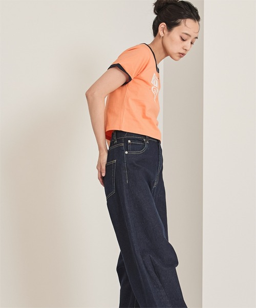 miette（ミエット）の「ロゴプリントクロップドTシャツ（Tシャツ/カットソー・レディース・ブラック/オフホワイト/オレンジ・FREE）」の17枚目の写真