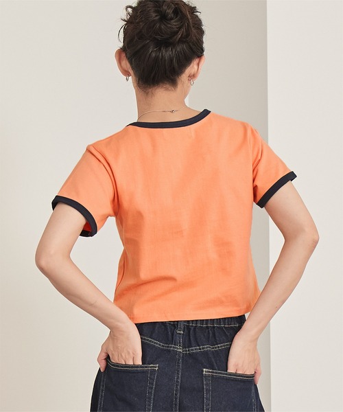 miette（ミエット）の「ロゴプリントクロップドTシャツ（Tシャツ/カットソー・レディース・ブラック/オフホワイト/オレンジ・FREE）」の19枚目の写真