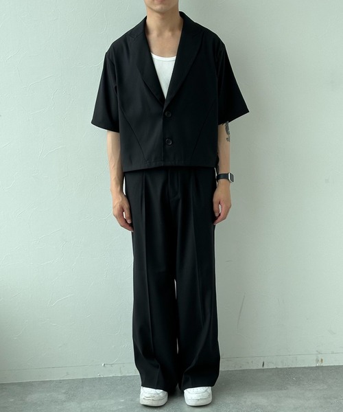 3.3 Field Trip （3.3フィールドトリップ）の「3.3 Field Trip／ショートジャケット（テーラードジャケット・メンズ・ブラック/グレー・FREE）」の20枚目の写真