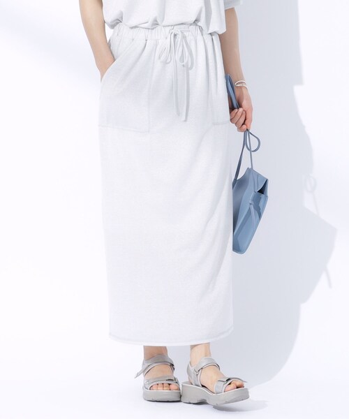 セール】【セットアップ可】きらっとラメが華やか ナロースカート