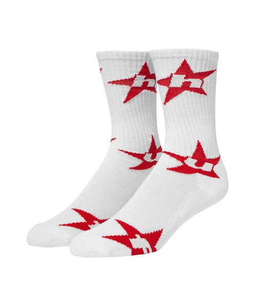 HUF(ハフ)の「TRI-STAR CREW SOCKS / HUF ハフ ソックス 靴下(ソックス/靴下・メンズ・ホワイト/ブラック・O/S)」の2枚目の写真